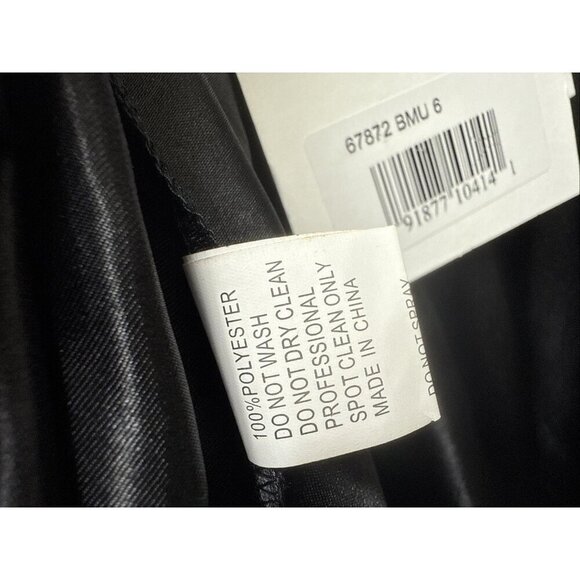 Mac Duggal Size 6 Black Floral 67872 Chiffon Long Sleeve Evening Gown Dress $598 - Picture 6 of 16